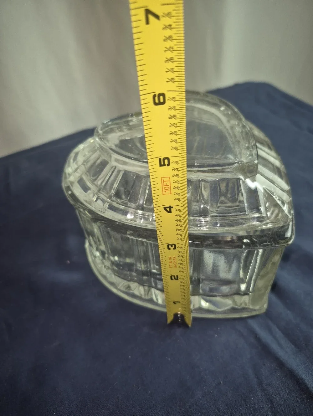 Clear Heart-Shaped Glass Serving Dish with Lid - Clear